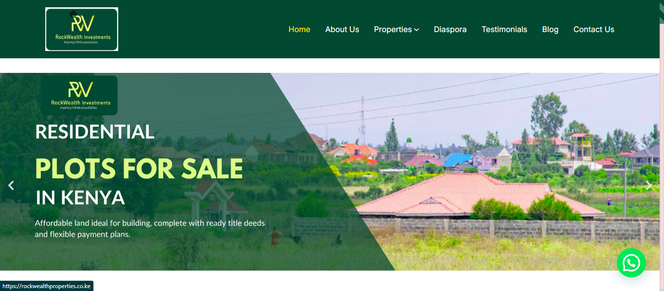 RockWealth Properties real estate website